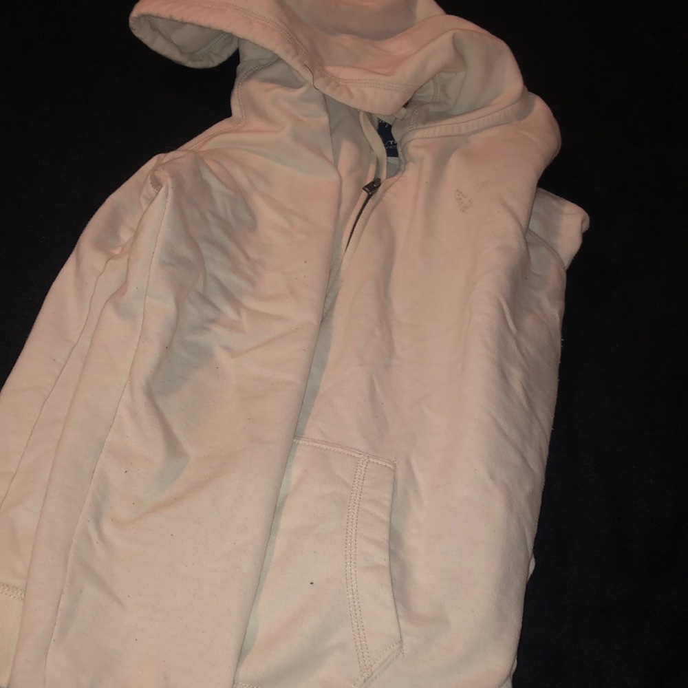 Cream zip-up hoodie